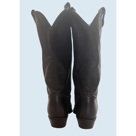 TONY LAMA Black Cowboy Cowgirl Western Boots Size 5.5 - Picture 6 of 8